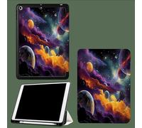 Coque pour iPad 9ème/8ème/7ème Génération 10.2 Pouces 2021/2020/2019, Étui Protecteur en Cuir PU avec Veille/Réveil Automatique, Étui avec Multi-Angle,Univers Nébuleuse Planète