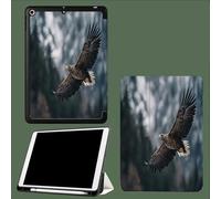 Coque pour iPad 9ème/8ème/7ème Génération 10.2 Pouces 2021/2020/2019, Étui Protecteur en Cuir PU avec Veille/Réveil Automatique, Étui avec Multi-Angle,Animaux Aigle