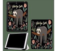 Coque pour iPad 9ème/8ème/7ème Génération 10.2 Pouces 2021/2020/2019, Étui Protecteur en Cuir PU avec Veille/Réveil Automatique, Étui avec Multi-Angle,Paresseux De Dessin Animé