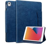 Coque pour iPad 9ème/8ème/7ème Génération 2021/2020/2019 iPad 10.2, Ultra Fin Étui de Protection avec Support à Fermeture Magnétique, Housse Étui avec Veille/Réveil Automatique, Bleu Militaire