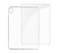 Coque pour iPad A16 / 10.9 2022 Silicone Gel Souple Film Verre Trempé 9H Transparent