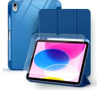 Coque pour iPad (A16) 11¿¿me 2025/10¿¿me G¿¿n¿¿ration 2022 avec Porte Pencil/Verre Tremp¿¿, Support Mince Dos Dur Housse ?tui avec Veille/R¿¿veil Automatique - Marine