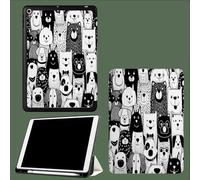 Coque pour iPad A16 11ème 2025 11 Pouces/pour ipad 10ème 10.9 Pouces 2022 Étui, Étui Intelligent en Cuir PU de qualité supérieure avec Réveil/Veille Automatique,Animaux De Dessins Animés