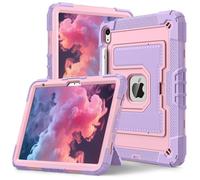Coque Pour iPad (A16) 11th/10th Generation (2025/2022), Sangle de main, Rotation et Sangle d 'épaule. noir C5 Violet lotus TABLETTE