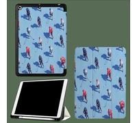 Coque pour iPad Air 10.9" 5e/4e génération (2022/2020) avec Porte-Stylet, Mince Légère à Trois Volets avec Fonction Veille/réveil Automatique,Joueurs De Hockey sur Glace