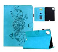 Coque pour iPad Air 11 Pouces M3 2025 / M2 2024 / iPad Air 5 2022 / Air 4 2020, Support Multi-Angle PU Cuir Étui Housse de Protection Souple en TPU avec Veille/Réveil Automatique (Bleu Ciel)