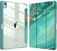Coque Pour Ipad Air 11 Pouces M3/M2 (2025/2024), Ipad Air 5/4 10.9 Pouces (2022/2020) - [Rangement De Stylet] Housse Transparente Claire Etui Antichoc Veille/Réveil Auto, Vague Aquatique