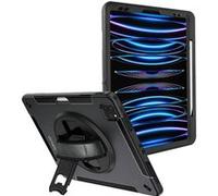 Coque pour iPad Air 13 2024 Bi-matière Antichoc Poignée Béquille 4smarts Noir