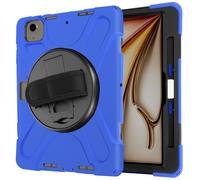 Avizar Coque iPad Air 13 (2024/2025/2026) Antichoc avec poignée, support et sangle Bleu