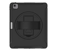 Coque pour iPad Air 13" M4 Blindée avec Sangle et Béquille de Support Rotative Noir