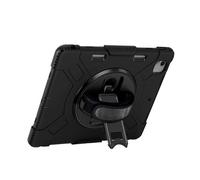 Coque pour iPad Air 13"" / Pro 12.9"" - Eiger - Renforcée 3M - Poignée Rotative 360° - Silicone Noir