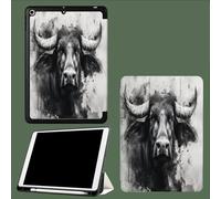 Coque pour iPad Air 3 (2019, 3ème Génération)/ pour iPad Pro 10.5 Pouces 2017 avec Porte-Stylo, Housse Etui de Slim Léger Protection Fonction Veille/Réveil Automatique,Buffalo Vintage