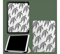 Coque pour iPad Air 3 (2019, 3ème Génération)/ pour iPad Pro 10.5 Pouces 2017 avec Porte-Stylo, Housse Etui de Slim Léger Protection Fonction Veille/Réveil Automatique,Tortue De Mer Vintage