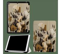 Coque pour iPad Air 3 (2019, 3ème Génération)/ pour iPad Pro 10.5 Pouces 2017 avec Porte-Stylo, Housse Etui de Slim Léger Protection Fonction Veille/Réveil Automatique,Floral Abstrait Vintage