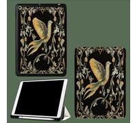 Coque pour iPad Air 3 (2019, 3ème Génération)/ pour iPad Pro 10.5 Pouces 2017 avec Porte-Stylo, Housse Etui de Slim Léger Protection Fonction Veille/Réveil Automatique,Botanique Oiseau Vintage