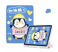 Coque Pour Ipad Air 5Ème/4Ème Génération 10,9 Pouces 2022/2020, Coque Fine À Trois Volets Avec Dos Souple, Mise En Veille/Réveil Automatique, Avec Coque Arrière Transparente, Come On Penguin