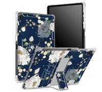 Coque pour iPad Mini 6/iPad Mini 6e génération 2021 8,1" avec porte-crayon, dos transparent avec citations de la Bible, fleurs, protection des coins antichoc avec béquille rigide