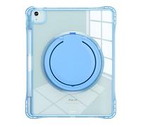 Coque pour iPad Pro 11 2026 en Silicone Antichoc avec Poignée et Bandoulière Bleu