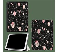 Coque pour iPad Pro 11" 4ème Génération 2022/3ème Génération 2021/2ème Gén 2020, Magnétique pour iPad Pro 11 Pouces, Veille/Réveil Automatique,Planète Rose