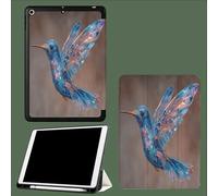 Coque pour ipad Pro 11 Pouces 2022/2021/2020 avec Porte-Stylet, Support La Charge De 2e Pencil,Coque ArrièRe Flexible en TPU avec Fonction Support Colibri Bijou La Nature Les Animaux-Brun
