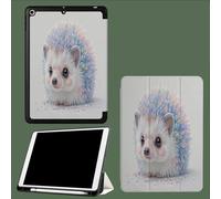 Coque pour ipad Pro 11 Pouces 2022/2021/2020 avec Porte-Stylet,Support La Charge De 2e Pencil,Coque ArrièRe Flexible TPU avec Fonction Support Arc-en-Ciel Hérisson Fantaisie Conte Fées Animaux-Gris