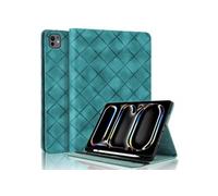 Coque pour iPad Pro 12.9 inch 2020 Motif Carré Tablette Etui PU Cuir Housse de Protection avec Multi-Angles Vert