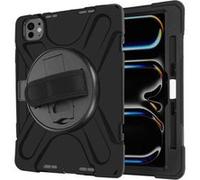 Avizar Coque pour iPad Pro 13 2024 Antichoc avec poignée, support et sangle Noir