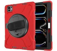 Avizar Coque pour iPad Pro 13 2024 Antichoc avec poignée, support et sangle Rouge