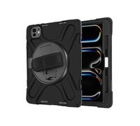 Avizar Coque pour iPad Pro 13 2024 Antichoc avec poignée, support et sangle Noir