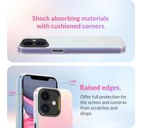 Coque Pour Iphone 11 (6.1""), Translucide Mat Changement De Couleur Etui [Unique Et Jolie], Housse Avec Glitter Hard Pc Arrière Et Silicone Bumper Antichoc, Irisé