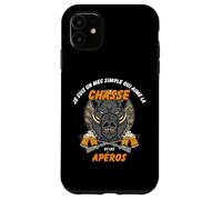 Coque pour iPhone 11 Chasse Au Sanglier et Apéros Cadeau Pour Chasseur