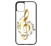 Coque pour Iphone 11 clé de Sol - solfège Musique - Musicien - Coque Noire TPU Souple (11)
