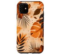 Coque pour iPhone 11 Décoration d'automne bohème avec accents d'automne tropicaux