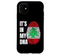 Coque pour iPhone 11 Empreinte digitale ADN Biométrie Drapeau Liban Liban