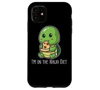 Coque pour iPhone 11 I'm On The Ninja Diet Tortue Tortue Pizza Geek Nerd