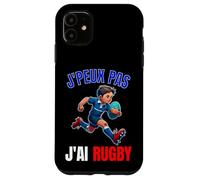 Coque pour iPhone 11 J'Peux Pas J'Ai Rugby Enfant Garçon Humour Joueur Sport