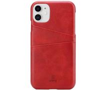 Coque Pour iPhone 11 Pro avec 2 Porte-Cartes Compatibleen Cuir écologique, Rouge
