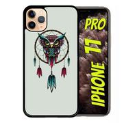 Coque Pour Iphone 11 Pro - Dreamcatcher Hibou Tribal - Noir