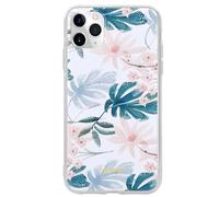 Coque pour iPhone 11 Pro en Plastique Souple avec Motif Floral Transparent
