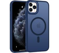 Coque Pour Iphone 11 Pro Magnétique Compatible Avec Magsafe Etui De Protection Antichoc,Dos Mat Grivé Translucide Anti Rayures Doux Pour La Peau Housse Iphone 11 Pro 5.8"" -Bleu[H1893]
