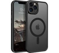 Coque Pour Iphone 11 Pro Max 6.5"" Compatible Avec Magsafe, Hybrid Magnétique Case Étui Translucide Mat Arrière Protection Caméra Housse Fine Antichoc Dos Anti Rayures, Noir