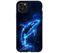 Coque pour iPhone 11 Pro Max Illustration d'orque bleue électrique
