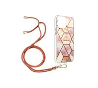 Coque iPhone 11 Pro Motif géométrique avec Cordon Amovible rose gold