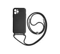 Coque et étui téléphone mobile Avizar Coque Cordon pour iPhone 11 Pro Semi-rigide Lanière Tour du Cou 80cm Noir