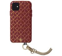Coque pour iPhone 11 Saint Germain Cuir + Bandoulière Bordeaux Artefakt