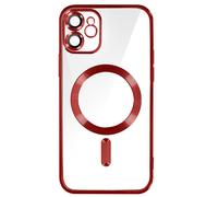 Coque pour iPhone 11 Silicone Protection Caméra Contour Chromé Rouge