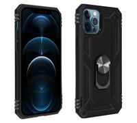 Coque Apple iPhone 12 / 12 Pro Antichoc bi-matière Bague Support Vidéo - noir