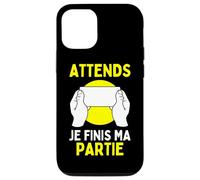 Coque pour iPhone 12/12 Pro Attends Je Finis Ma Partie: Gamer Cadeau Pour Joueur Console