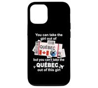 Coque pour iPhone 12/12 Pro Carte d'embarquement du Québec - Quebec Girl - Québec