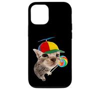 Coque pour iPhone 12/12 Pro Chat idiot avec sucette Meme
